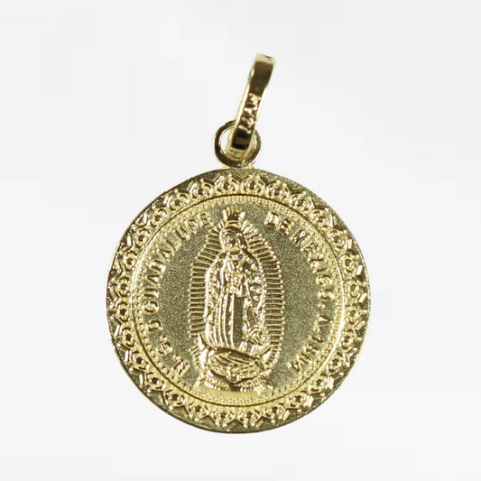 Medalla Redonda Virgen de Guadalupe Troquelada