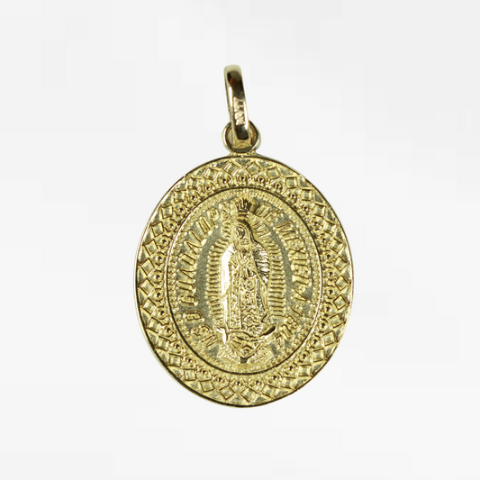 Medalla Oval Virgen de Guadalupe Troquelada